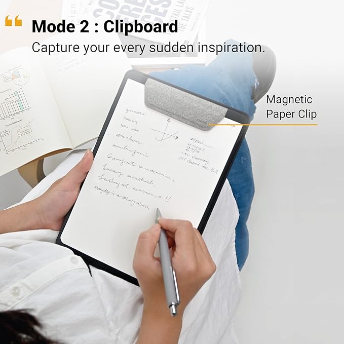 LHiDS Creative Folio Lite 2.0 with Stand, Business Portfolio Resume, 3-in-1 Padfolio with Magnetic Accessories, Work as Notebook Cover, Clipboard, Organizing Board for Home and Office (Gray, A5)