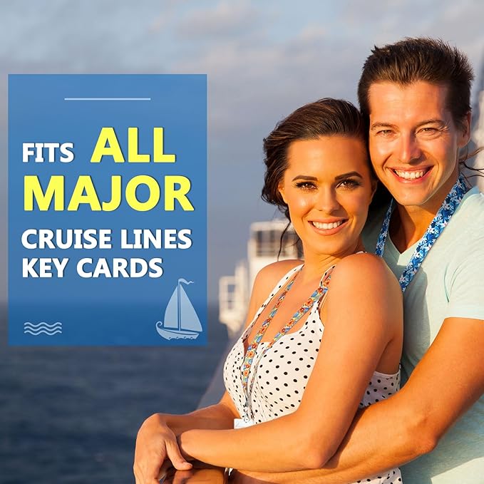 Tudomro 6 Pack Cruise Lanyard for Ship Cards with ID Holder Cruise Essentials Must Haveskey Waterproof Ship Card Holders for Women Men Travel Accessories(Hawaii Style)