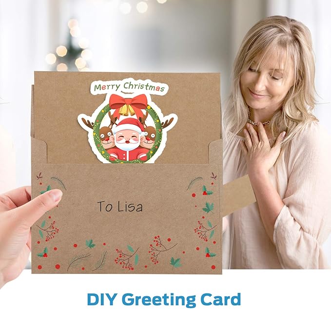 Blank Cards and Envelopes 100 Pack, Ohuhu 5 x 7 Heavyweight Kraft Paper Folded Cardstock and A7 Envelopes for DIY Greeting Cards, Wedding, Birthday, Invitations, Shower, Thank You Cards & All Occasion