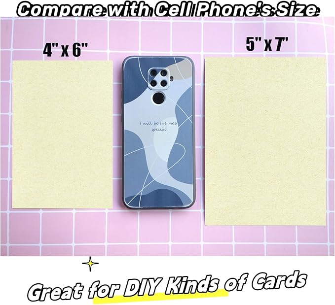 Baisunt 50 Pack 5x7 ClassicRustic Cardstock Paper Blank Thick Heavyweight 80lb Card Stock for Making Greeting Cards, Invitations cards, Photos, Postcards