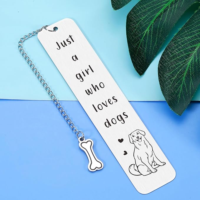 Dog Lovers Dog Mom Gifts for Women, Book Tracker, Book Marks for Reading Women, Birthday Gifts for Book Lovers Friend, Christmas Stocking Stuffers for Teen Girls, White Elephant Thanksgiving Day Gifts