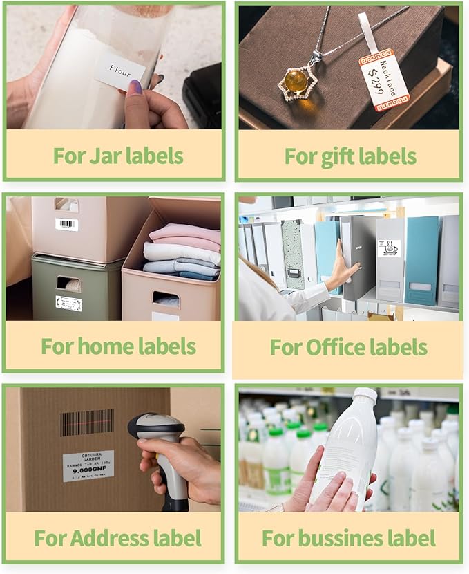 2 Inch Round Thermal Stickers Labels Compatible with Phomemo M110/M221/M220/M120/M200/M110S Label Printers,1.96"（50mm）,Self-Adhesive Circle Labels for Gift/Mailing/Business/Home,140Labels/Roll