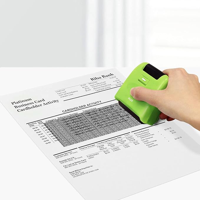 Plus Guard Your ID Wide Roller Stamp, Green