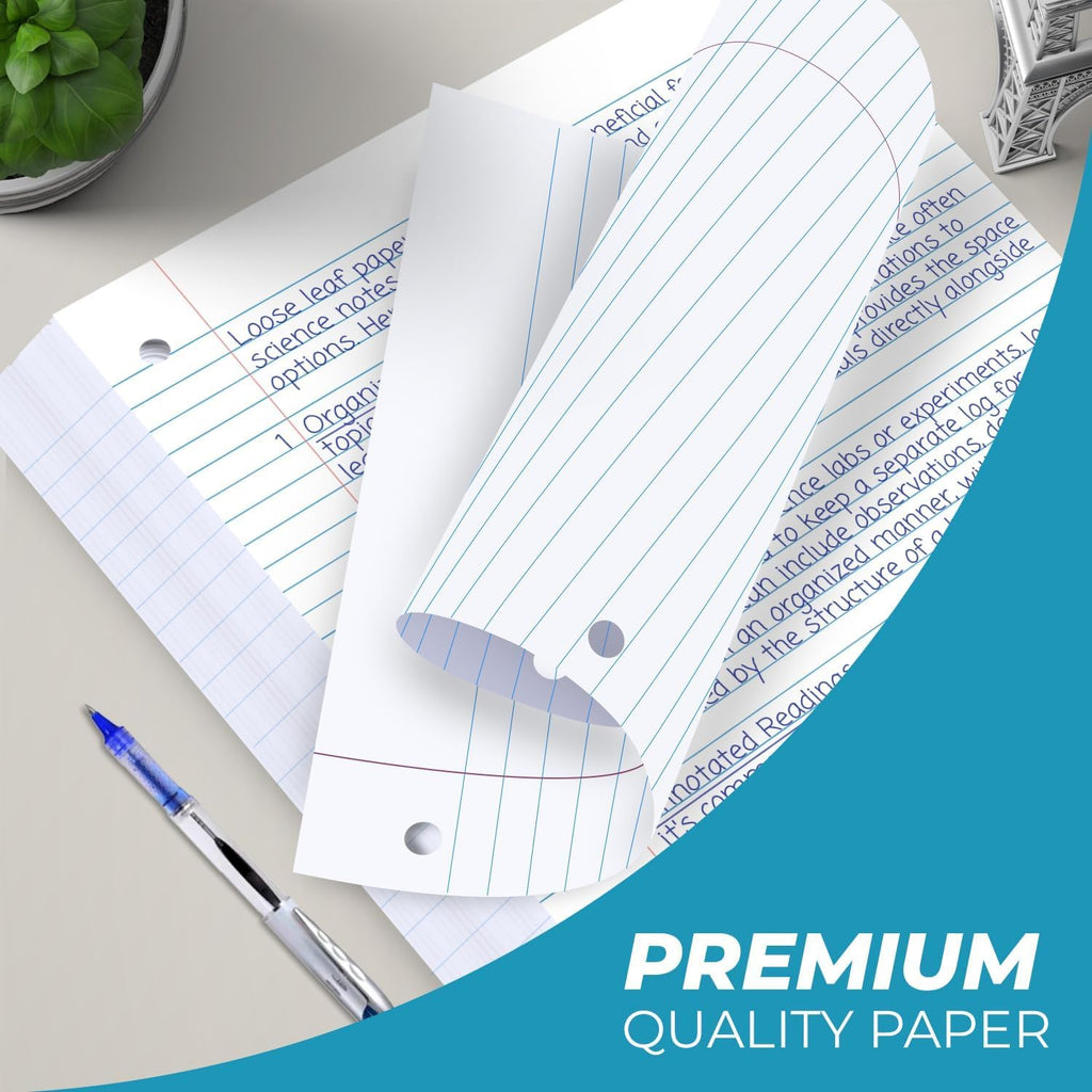 576 Pack (Pallet) Loose Leaf Paper Bulk, 86400 Sheets, Wide Ruled, Pallet of Filler Paper, 150 Sheets/Pack, 8 x 10.5", 56 Gsm Thick Sheets, 3 Hole Punched, School & Office, 4-7 Days Transit