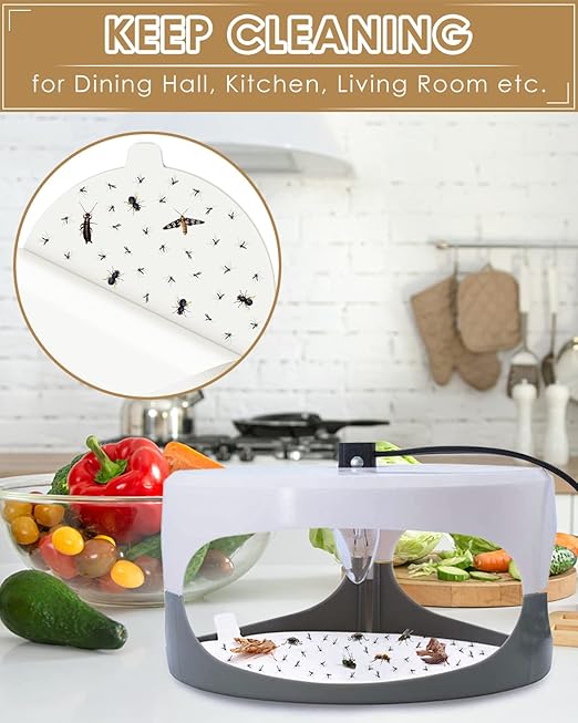 TINDTOP 40 Pack 7.1” Replacement Glue Boards, Indoor Refill Sticky Cards Compatible with Most Models Dome Replacement Glue Boards