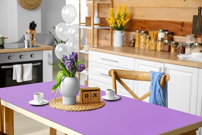 Boutilon Leather Desk Pad 47"x 24" Non-Slip Mouse Pad,Business Desk Pad,Extended Table Protector for Keyboard and Mouse,Desk Writing Pad for Office Home Working Decor (XXXL-Purple)