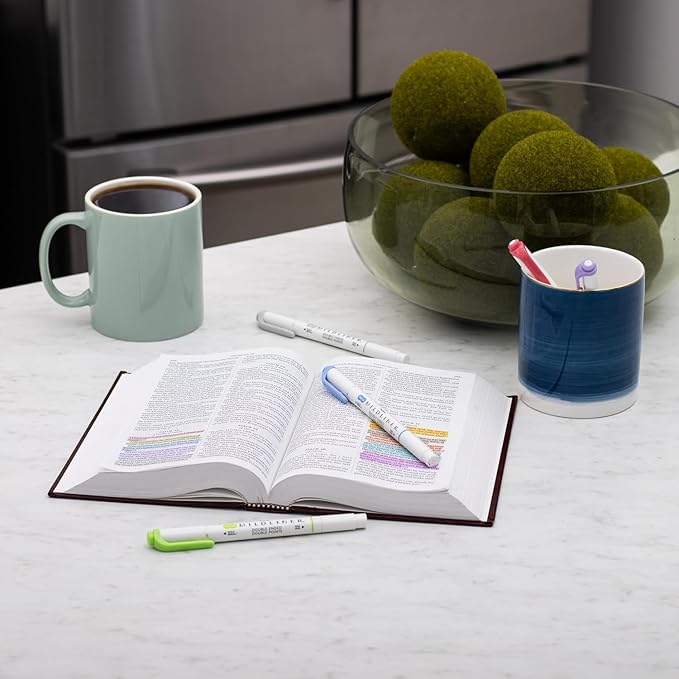 Zebra Pen Mildliner, Double Ended Highlighter, Broad and Fine Tips, Assorted Cool and Refined Colors, 5-Count