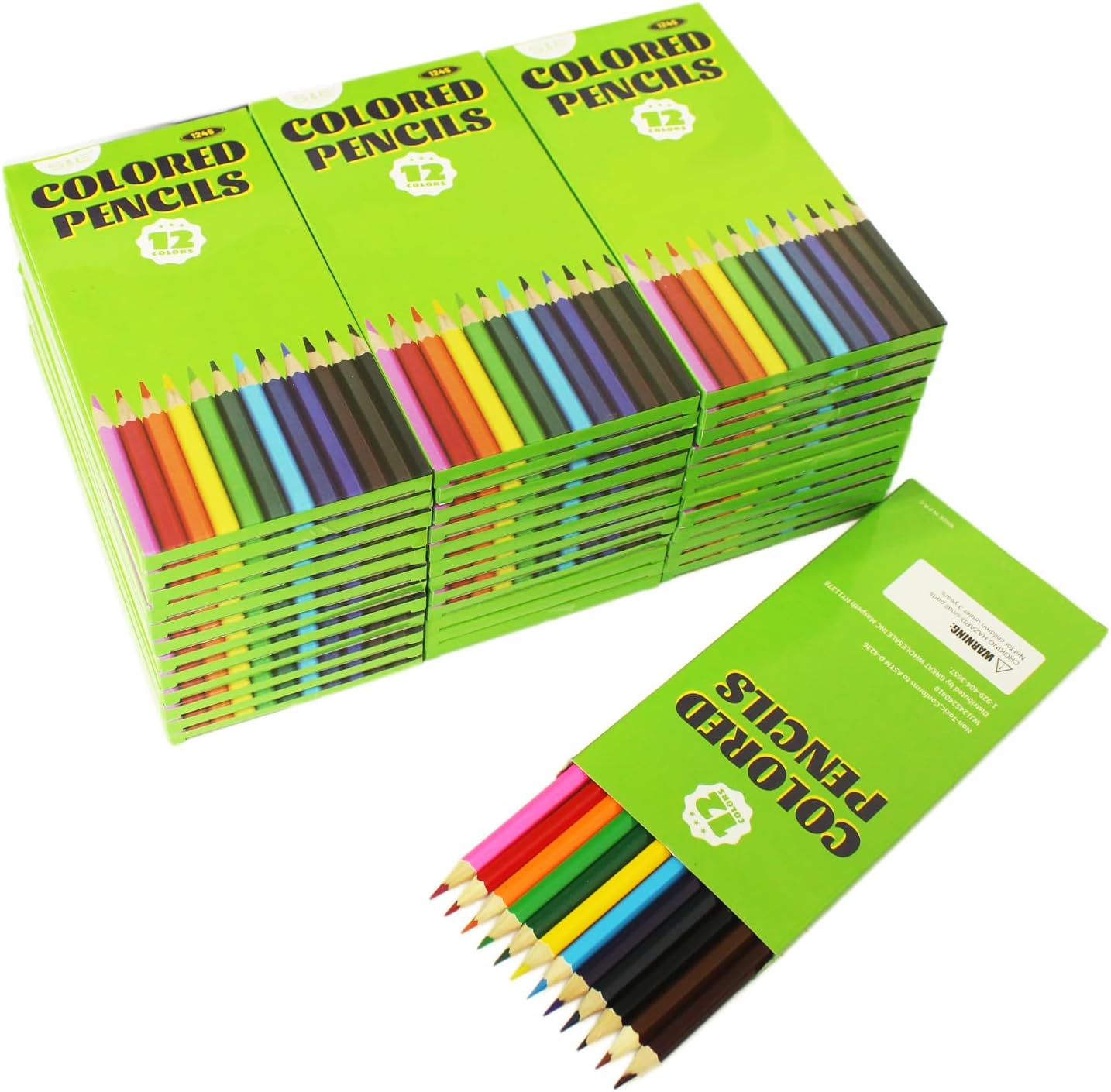 S & E TEACHER'S EDITION 432Pcs Colored Pencils, Pre-sharpened, coloring pencils for adults kids Bulk Back to School Supplies For Teachers 12 Colors, 12pcs/box, 36Boxes, Total: 432Pcs.