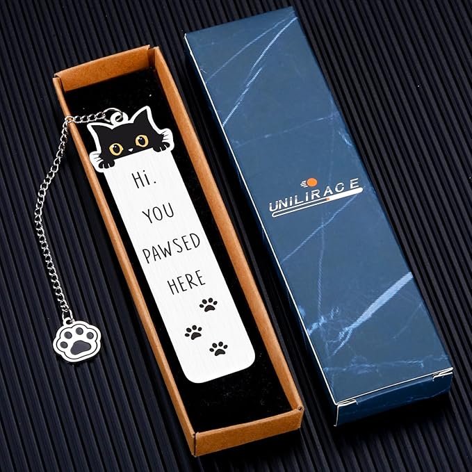 Black Cat Gifts, Cat Gifts for Women, Book Marks for Women, Book Lovers Gifts, Stocking Stuffers for Women, White Elephant Gifts, Cat Bookmarks for Women, Cat Lover Gifts for Women, Cat Mom Gifts