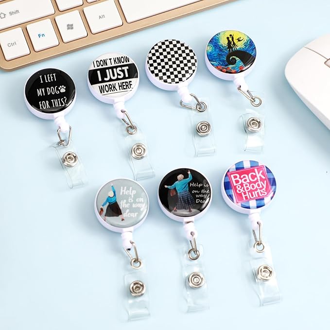 Badge Reels Holder Retractable with ID Clip for Nurse Name Tag Card Nursing for Doctor Teacher Student Employee Office Medical Work 2