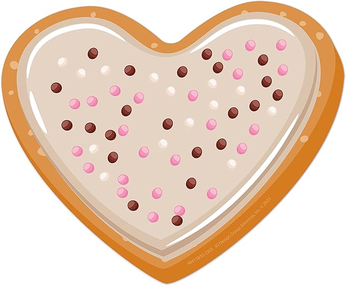 Eureka Valentine's Day Cookies Paper Cut-Out Classroom Decorations for Teachers, 36 Pieces