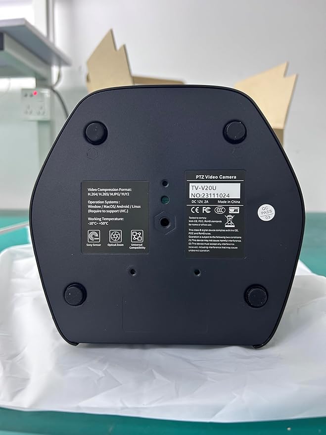 3X Optical Zoom PTZ Camera HDMI USB 3.0 1080P 60fps 114-Degree Wide-Angle for Video Conference Business Meeting Live Streaming Online Learn with Zoom Skype Teams OBS and More