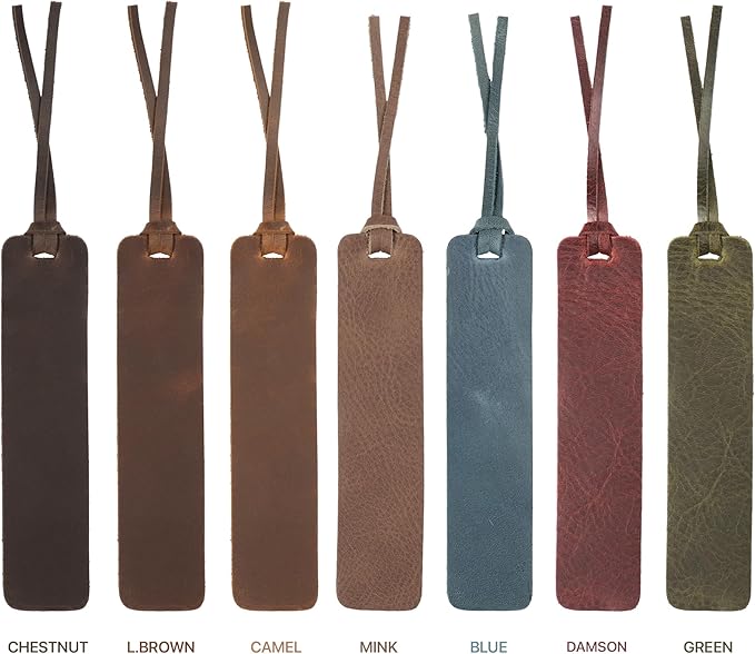 Londo Genuine Leather Handmade Bookmark (Set of 2) (Knotted, Damson)