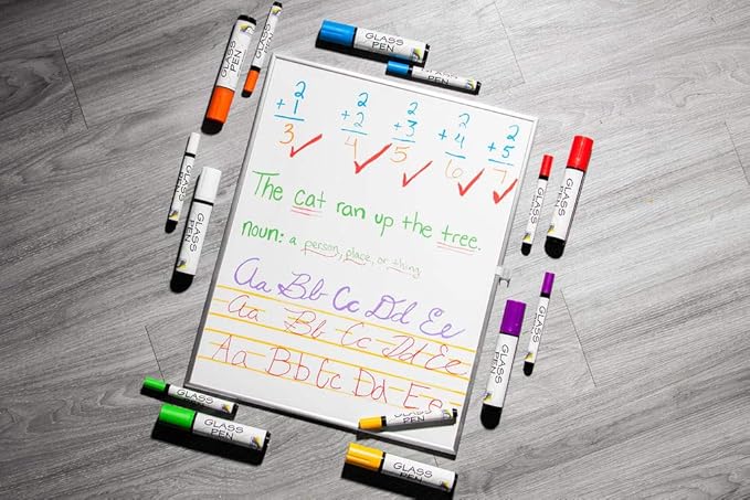 Glass Pen Window Marker: Liquid Chalk Markers for Glass, Car Marker or Mirror Pen with Washable Paint - Graduation Car Windows, Storefront Window, Wedding, Parade, Party & Holiday (Purple, Fine Tip)