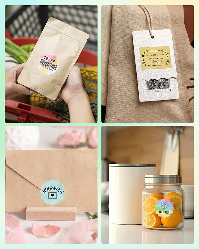 Square Thermal Label Compatible with M100/M110/M120/M260/M220/M150, 1.57'' x 1.18'' (40 x 30 mm), Sticker Thermal Label for Logo/Gift Labels/Thank You Label/Small Business/,230 Labels/Roll