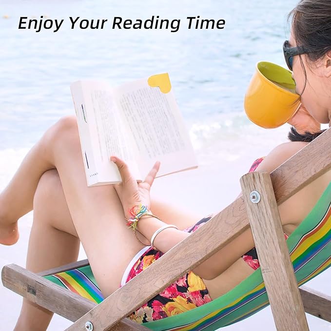 20 Pack Heart-Shaped Magnetic Bookmarks, Perfect for Book Lovers, Children, Women, Men, Teachers, Students, Birthday, Christmas, Graduation Double-Sided Printing for Easy Page Marking