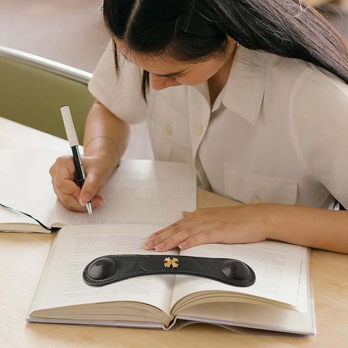 Book Weight Page Holder Wooden Thumb Book Open Holder Weighted Bookmark Corner Reading Book Accessories Gift for Writer Reader(Bookmark+Thumb Page Holder-Yellow)