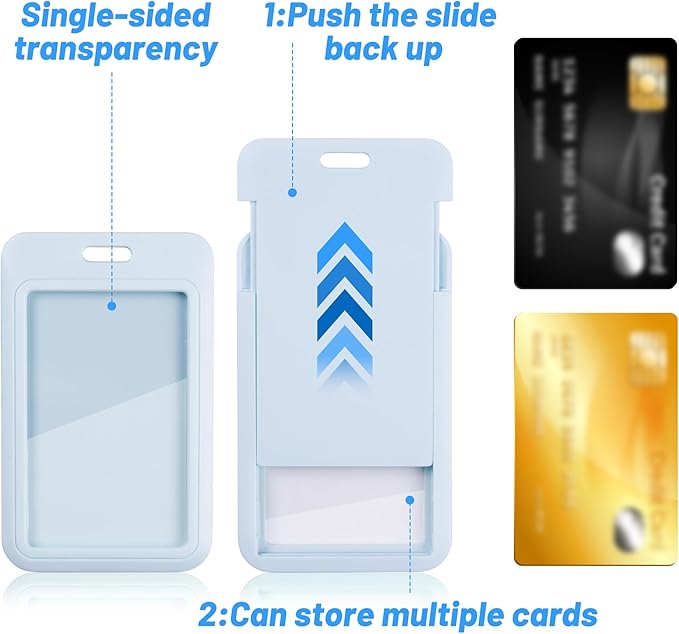 9 in 3 Sets Blue White Green Retractable Lanyard for ID Badge Lanyard with ID Holder Breakaway Lanyard School Silicone Beaded Lanyard Cute