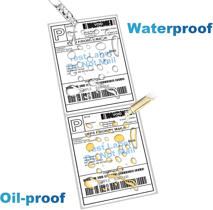 9527 Product Fanfold 4 x 6 Direct Thermal Labels White Perforated Shipping Label, 500 Labels per Stack,1 Stack