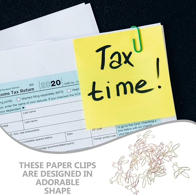 NUOBESTY Decorative File Folders 20pcs Cute Paper Clips Metal Bee Shape Journaling Paper Clamp Binder Clips Scrapbooking Bookmarks for Office Supplies Wedding Invitations Crafts 3.7cm