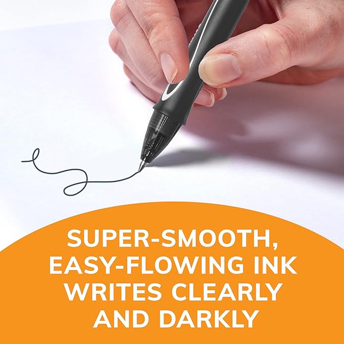 BIC Gelocity Quick Dry Assorted Colors Gel Pens, Medium Point (0.7mm), 4-Count Pack, Retractable Gel Pens With Comfortable Full Grip