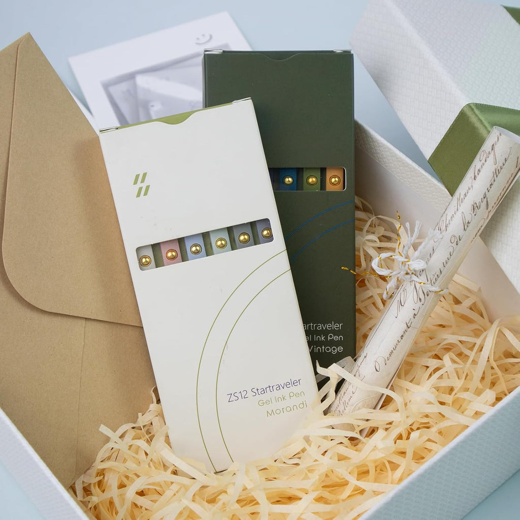 Gel Pens, 12 Pack Gold Retro and Gold Morandi 0.5mm Black Ink Pens Fine Point Smooth Writing Pens for School Office Supplies, Gifts for Women Girls