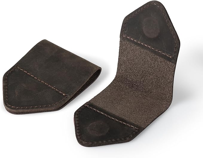 Londo Genuine Leather Handmade Bookmark (Set of 2) (Magnetic, Chestnut)