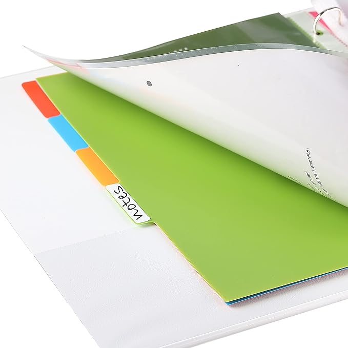 Mr. Pen- Binder Dividers - 6 Tab Dividers, Pack of 2 Sets (12 Dividers Total) for 3 Ring Binder