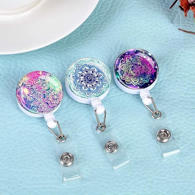 Retractable Badge Holder Nurse Badge Reels with Clip Name Card Holders for Office Worker Doctor Nurse