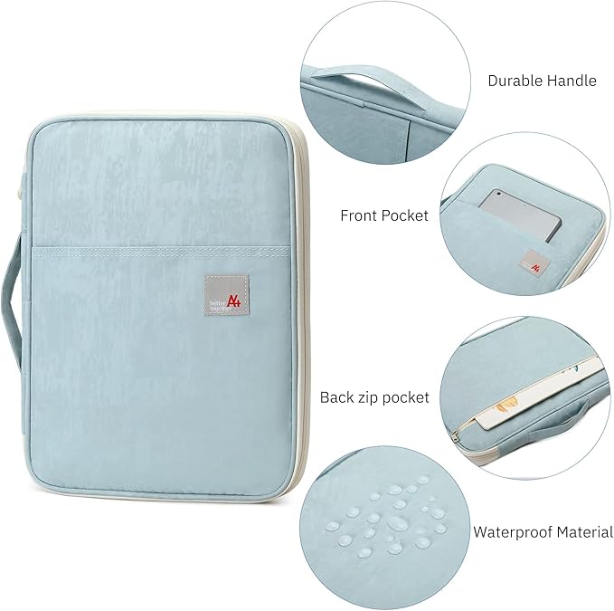 Lanola A4 Document Bags Portfolio Waterproof Business File Holder Travel Gear Organizer Electronics ccessories Bag