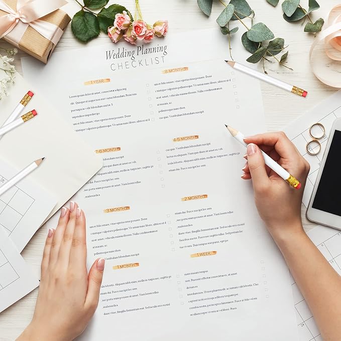 Chivao 288 Pieces Golf Mini Pencils Bulk with Eraser #2 HB Golf Short Pre Sharpened Pencils for Party Favors Office Supplies 4 Inch(White)