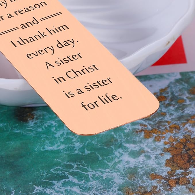 Sisters in Christ Gifts for Women, Religious Birthday Gifts for Women, Secret Sister Gifts for Women Christian, Christian Gifts for Female Friendship, Religious Sister Bookmark, Faith Based Gifts
