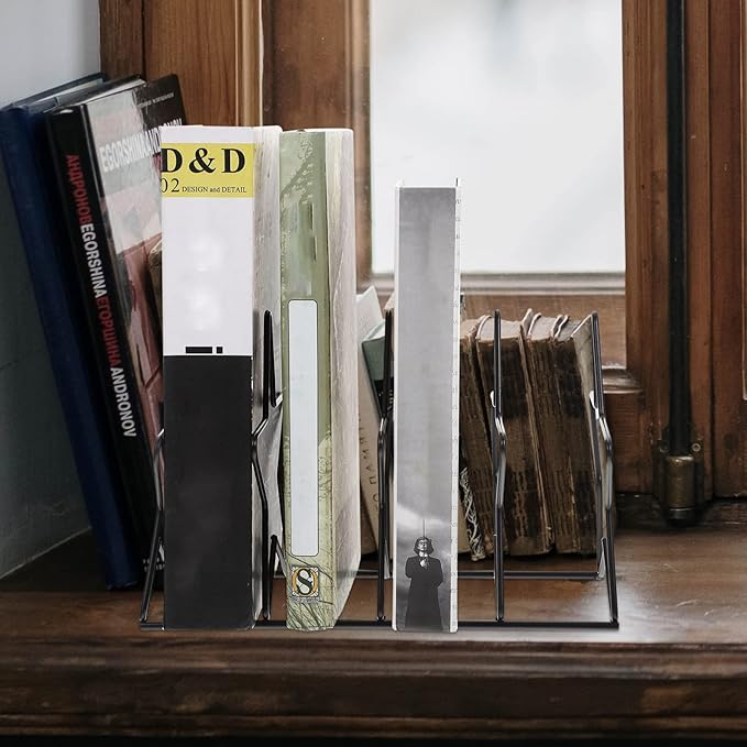 Zerodeko Desktop Organizer Book Holder Vinyl Record Storage Holder Star Shaped Magazine File Storage Desktop File Folder Holder for File Magazine Vinyl Record Desktop Organizer Book Holder