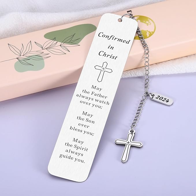 Confirmation Gifts for Teenage Girls Boys, Catholic Confirmation Gifts for Teens, First Communion Gifts, Christening Gifts, Baptism Christian Bookmarks Gifts, Religious Confirmation Bookmark Gifts