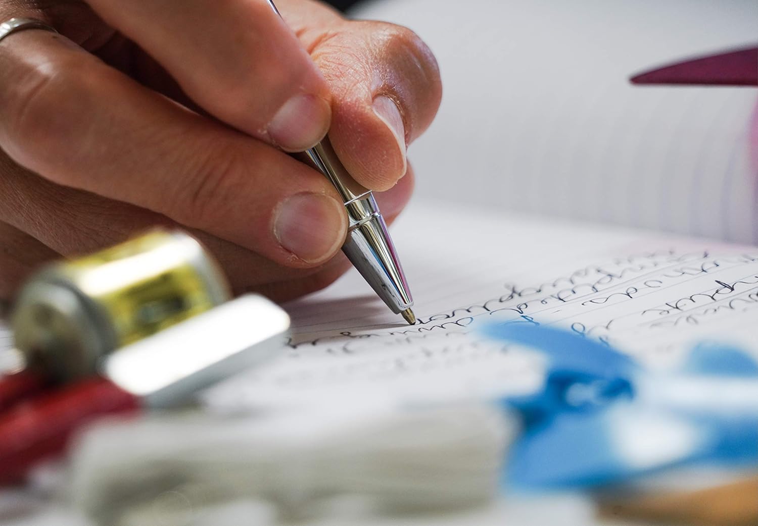 Cross Calais Refillable Ballpoint Pen Presented in a Luxury Gift Box - Medium Point, Black Ink, Polished Chrome