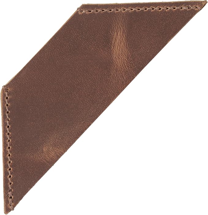 Londo Genuine Leather Handmade Bookmark (Set of 2) (Triangle, Light Brown)