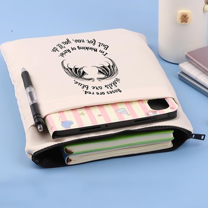 Roses are Red Violets are Blue Books Lover Gift Bat Boys Book Sleeve Book Merch Gift for Fans (Thinking of Azriel-b)