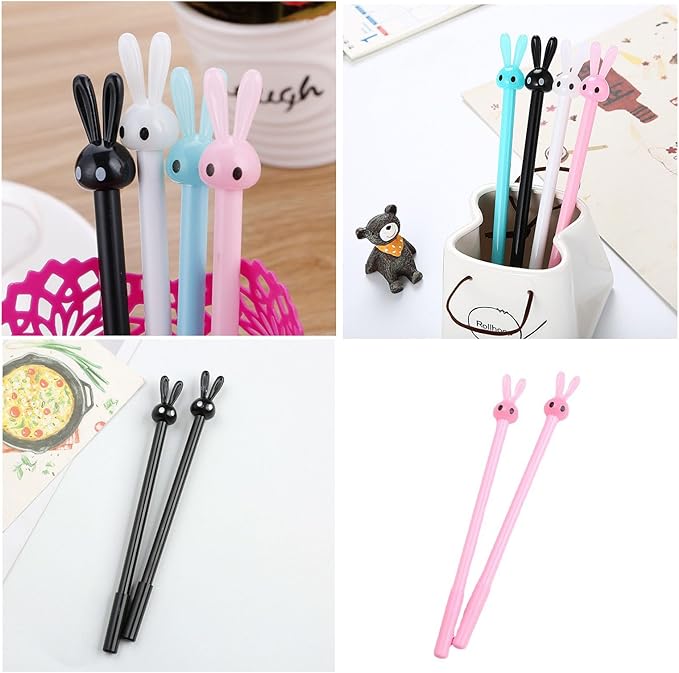 YYaaloa 32pcs Easter Ear Pens Gel Ink Pens 0.5 mm Black Ink Novelty Pens for Child, Women Coworkers Kids Office School Home Wedding Bridal Shower Gifts Party Supplies (Easter Pens 32pcs)