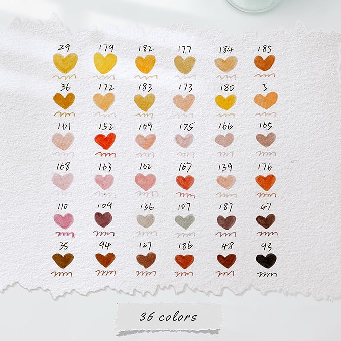 Ohuhu Skin Tone Markers 36 Colors: Dual Tip Brush and Fineliner Markers for Adult Coloring Water Based Art Skintone Marker Pens Set for Portrait Drawing Lettering Writing Calligraphy Journaling - Maui