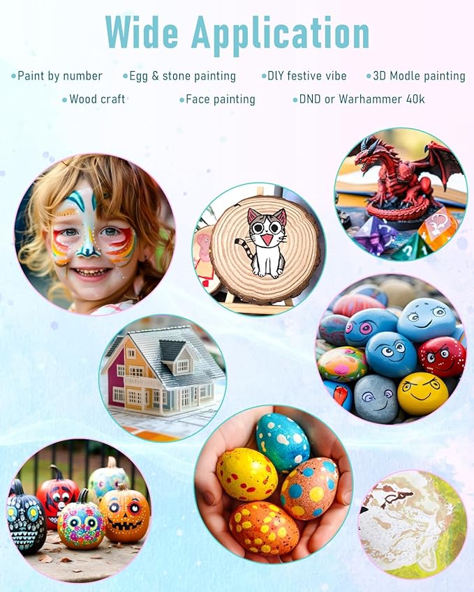 Nicpro 15PCS Micro Fine Detail Paint Brush Set, Aesthetic Pastel Small Miniature Fine Tip Detail Brushes Kit for Acrylic Oil Watercolor, Craft, Models, Miniatures, Rock Painting, Paint by Numbers