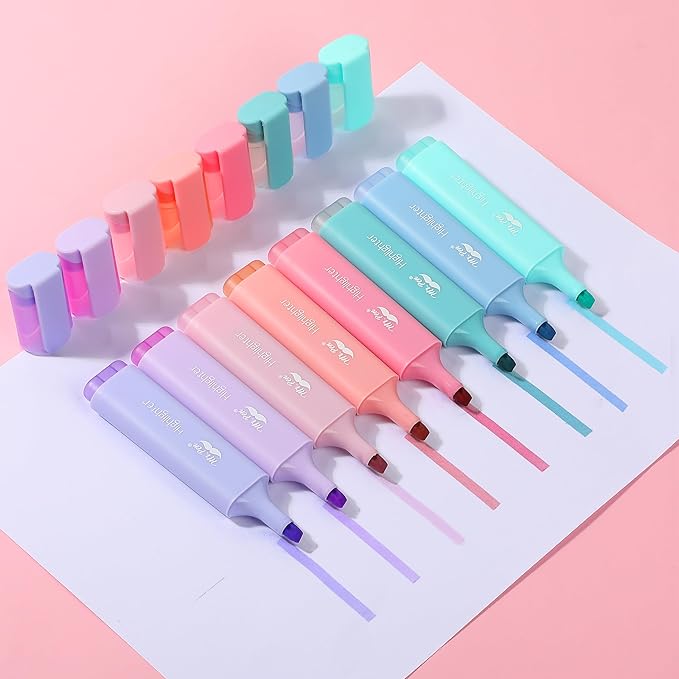 Mr. Pen- Highlighter Marker, 8 Pack, Morandi Colors, Chisel Tip, Cute Pastel Highlighter Set, Assorted Colors