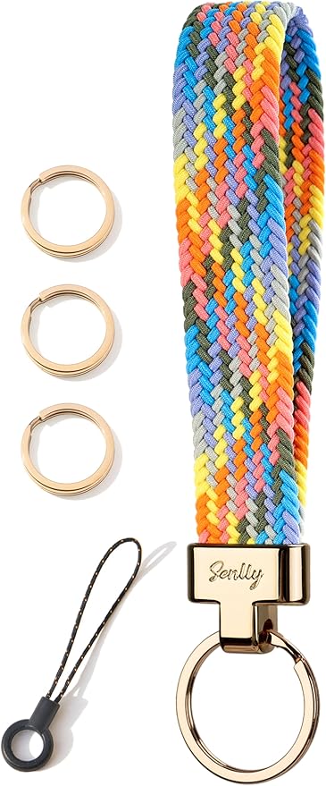 SENLLY Wristlet Lanyard, Stretchy Keychain Holder, Original Elastic Anti-Drop Design Keyring