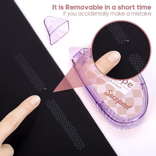 Scrapbook Tape, 6 Pack Double Sided Tape Roller for Crafts, Adhesive Glue Runner Scrapbooking Supplies Journaling School Office Supplies for Kids and Adults, 0.3IN x 26FT