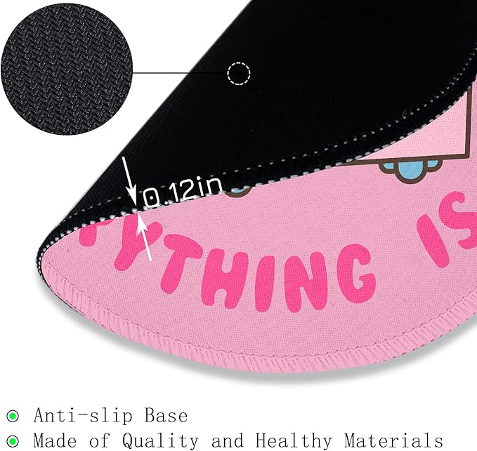 Funny Round Mouse Pad for Desk, Cute Office Decor for Women, Dumpster on Fire Small Mousepad，Stitched Edge Non-Slip Rubber Base, Personalized Computer Mouse Pads for Wireless Mouse，Desk Accessories