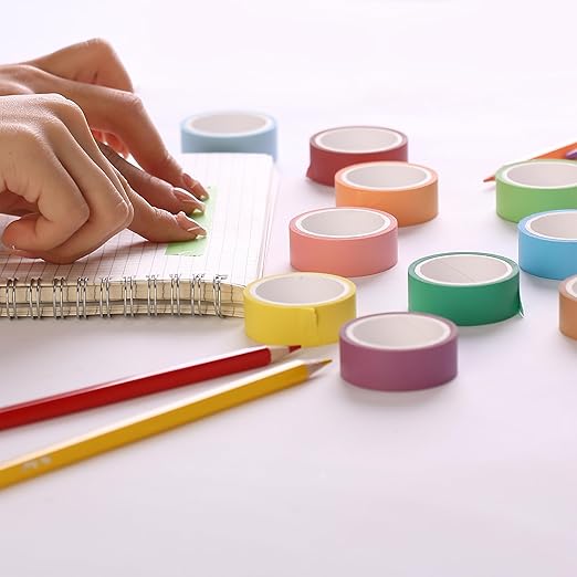 Mr. Pen- Washi Tape Set, 10 Pack, Decorative Tape, Washi Tapes, Colored Tape, Scrapbook Tape, Scrapbook Washi Tape for Journaling, Craft Tape, Washy Tape, Washy-Tape