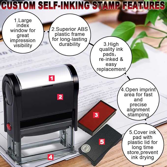 Draft Stamps Self Inking Office Draft Stamps Self-Inking Red Draft Stamp fot Office Supplies Rubber Business Stamps Drafting,Red(Draft)