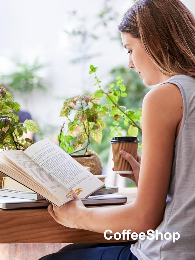 4 Pieces Dried Flower Resin Book Page Holder Transparent Thumb Ring Page Holder Handmade Personalized Flower Resin Bookmark Reading Accessories Gift for Teachers Book Lovers (Colorful A)