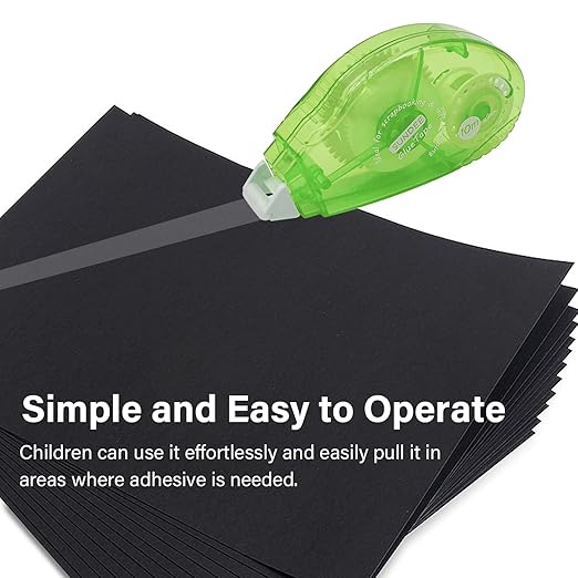 Glue Runner Permanent, Double Sided Adhesive Scrapbook Runner Tape Roller, 0.3-inch by 360-Inch, Permanent Adhesive Dots Roller Applicator - 12 Packs White and Blue