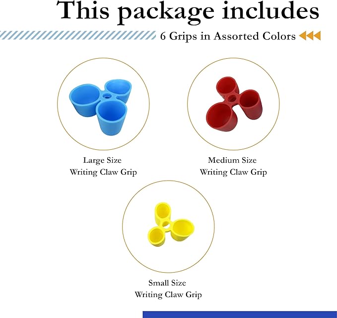 The Pencil Grip Writing CLAW, Sample Pack, 2 Each of Three Sizes - TPG-21123