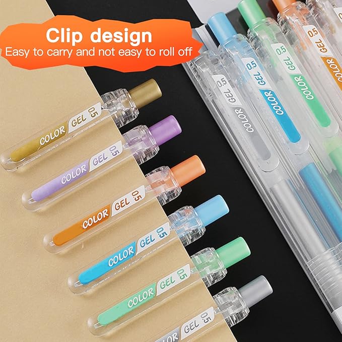 Metallic Colors Journal Planner Pens Colorful 0.5mm Markers Fine Tip Drawing Pen Porous Fineliner Pen for Bullet Journaling Writing Note Taking Coloring Art Office School Supplies (6 metallic colors)